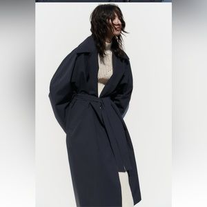 Zara Perfect BELTED TECHNICAL TRENCH COAT. Size S